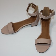 14th &amp; Union Justine Nude Faux Patent Ankle Strap Sandals Shoes size 5.5M - £19.97 GBP