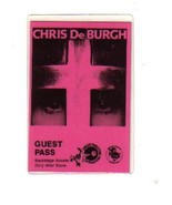 CHRIS DE BURGH VINTAGE 1979 BACKSTAGE GUEST PASS CPI DKD CRUSADER WORLD ... - £38.72 GBP