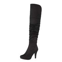 Dream Pairs Over The Knee Boots Women High Heels Stretch Fabric Thigh High Sexy  - £80.20 GBP