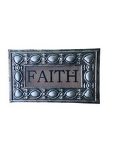 Midwest CBK Wall Decor Embossed Faith Tin Sign 14.5  by 8.75 inches NWT (read) - £16.26 GBP