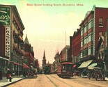 Main Street View Looking South Brockton Massachusetts MA 1909 DB Postcard - $2.92