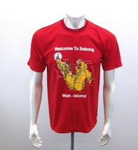 Welcome To Sabang Weh-Island   T Shirt Men&#39;s Large Red Graphic - £6.17 GBP