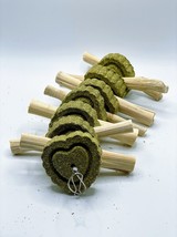 Chew Toy with Timothy Grass Heart-Shaped Cake and Bamboo Sticks Treat fo... - £7.82 GBP