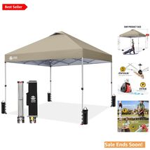 Lightweight 10x10 Pop Up Canopy with Storage Bag &amp; Stakes - Secure Outdo... - $304.87