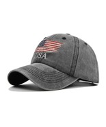 USA Flag Men Vintage Baceball Cap Lot Of 4 Adjustable Hats Black Grey Kh... - $45.99