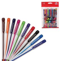 Cello Colour Bombs Coloured Ink Gel Pens | Pack of 10 | 10 Vivid Ink Col... - £9.77 GBP