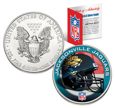 JACKSONVILLE JAGUARS 1 Oz American Silver Eagle $1 Coin Colorized NFL LI... - £66.16 GBP