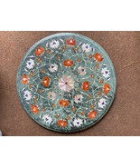 15 &quot; Green Marble Marble Coffee Table Top for Home Decoration / Red Cora... - $12,978.72 MXN