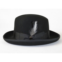 Men Bruno Capelo Dress Hat Australian Wool Homburg Godfather GF100 Black image 2