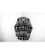 Vintage 90s Streetwear Womens Large Deep Pile Fleece Christmas Cardigan ... - $1,440.52 MXN
