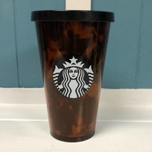 Starbucks Tortoise Shell Wave Tumbler Black Brown Cold Cup  Rare 16 oz. 2019 - £30.96 GBP