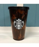 Starbucks Tortoise Shell Wave Tumbler Black Brown Cold Cup  Rare 16 oz. ... - £31.22 GBP