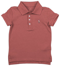Polo Ralph Lauren Toddlers Girls Red Mesh Cotton Golf Polo Shirt Sz 2T 9561-3 - £19.84 GBP
