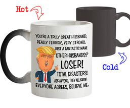 Funny Mug Love Gift for Husband Donald Trump Great Husband Coffee Mug Tee Cup - £16.21 GBP+