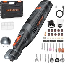 Depstech Cordless Rotary Tool Kit, 8V 2.5Ah Larger Battery, 5-Speed, Diy Crafts - $64.99