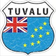 Tuvalu Highway Shield Novelty Metal Magnet HSM-437 - £11.90 GBP
