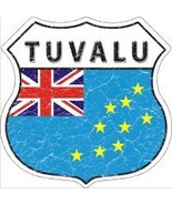 Tuvalu Highway Shield Novelty Metal Magnet HSM-437 - £11.95 GBP