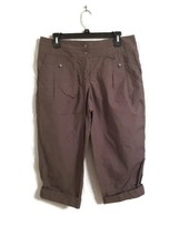 Jodi Arnold The Limited Women&#39;s Size 8 Brownish Green Crop Cotton Capri Pants - £25.25 GBP