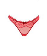 L&#39;AGENT BY AGENT PROVOCATEUR Womens Thongs Floral Lace Red S - £31.08 GBP