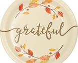 Thankful Grateful 7 Inch Paper Plate 8 Per Pack Thanksgiving Tableware S... - $22.99