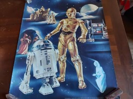 Star Wars Movie Promotional Poster 3pc C3PO R2D2 Darth Proctor Gamble 23... - £55.00 GBP