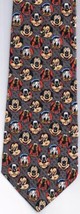 Disney Handmade Neck Tie Mickey Mouse Minnie Donald Goofy 100% Silk - £15.29 GBP