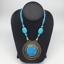 Turkmen Necklace Antique Afghan Tribal Turquoise Inlay Beaded ATS Necklace VS97 - £17.20 GBP