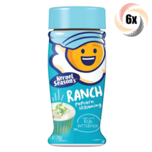 6x Shakers Kernel Season&#39;s Ranch Popcorn Seasoning | Real Buttermilk | 2... - $37.73