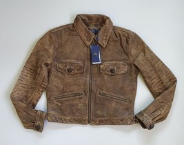 Polo Ralph Lauren Leather women&#39;s jacket Free WorldWide Shipping FTP-5004 - $484.41