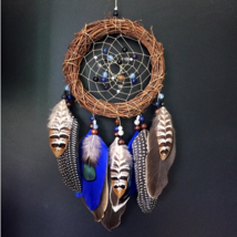 Norse Style Dreamcatcher With Natural Feathers 2 - £17.22 GBP