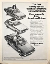 AMERICAN MOTORS DEALERS-Sunroofs-Spring-Summer-1971 Vintage Print Ad - $9.80