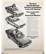 AMERICAN MOTORS DEALERS-Sunroofs-Spring-Summer-1971 Vintage Print Ad - $13.56 CAD