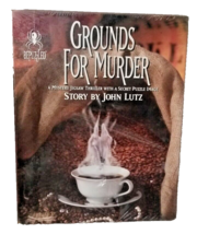 New Bepuzzled Grounds For Murder A Mystery Thriller Story John Lutz Coffee Puzzl - £14.55 GBP