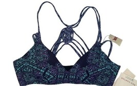 Red Carter Bikini Set NWT Small Blue Purple Strappy Back Swim Suit image 3