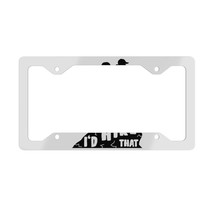 Custom Metal License Plate Frame: White Aluminum, Glossy Finish, Persona... - $23.69