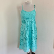 Taylor Swift LEI Sundress VTG y2k 2000s 2009 Blue Floral Eyelet Lace XL ... - $27.73