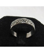 Mitchell Calabaza Sterling Silver Band Sz 6.25 Ring 3g Santo Domingo Sta... - $34.64