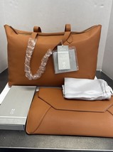 NEW Motile Computer Tote  &amp; Wireless Power Bank Vegan Leather, Cover, Sl... - $47.27