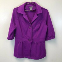 Kenar Women&#39;s Size 10 Purple Elbow Length Jacket Blazer, Casual, EUC - £11.23 GBP