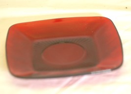 Charm Ruby Red Square Saucer Anchor Hocking - $186.54 MXN