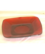 Charm Ruby Red Square Saucer Anchor Hocking - $9.89