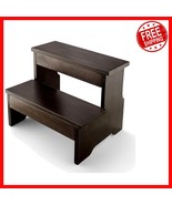 Sturdy Walnut Finish Two-Step Ladder for Adults and Kids - 450lbs Capacity - $1,254.92 MXN