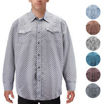 Men&#39;s Cowboy Western Long Sleeve Paisley Patterned Rodeo Button Up Dress... - $27.77