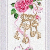 Happiness Haven Cross Stitch Kit - Unlock Joy with Keys to Happiness (14 Count) - £30.27 GBP