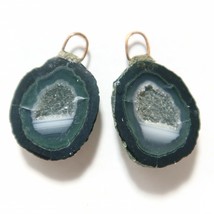 Distressed Tabasco - Tiny Mexican Geode Polished Halves with Ring  TABD28 - $11.04