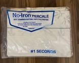 No-Iron Percale Double Flat Sheet Vintage #1 Seconds New Old Stock - $20.89