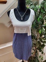 Magellan Women&#39;s Blue &amp; White Polyester Scoop Neck Sleeveless Top Blouse... - $22.00