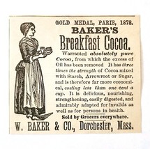 Walter Baker Breakfast Cocoa 1885 Advertisement Victorian Paris Expo ADB... - $19.99