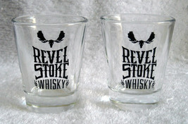2 New Revel Stoke Whisky Shot Glasses 1.5 oz moose head logo - £15.75 GBP