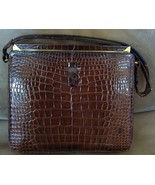 LUCILLE DE PARIS Original Alligator Handbag Purse Bag Satchel Reptile Vi... - £259.93 GBP